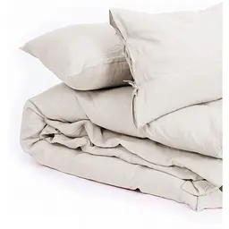 Простирадло на резинці MirSon Linen Jasmine Льон 70х140 см бежево-сіре (2200008269463) - мініатюра 7