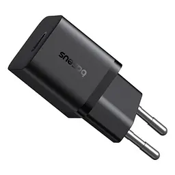 Мережевий зарядний пристрій Baseus GaN5 Fast Charger (mini) 1C 25W EU Cable Type-C to Type-C 1m чорний P10110909113-01