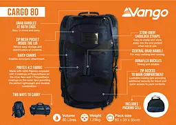 Сумка дорожня Vango Cargo 80 Moonlit Ocean (RUUCARGO0000006) - мініатюра 8