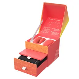Смарт-вібратор для пар We-Vibe Chorus Crave Coral, сенсорне керування вібраціями стисненням пульта - мініатюра 8