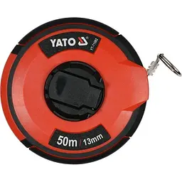 Рулетка Yato сталева 50 м х 13 мм ручне змотування закритий корпус (YT-71582)