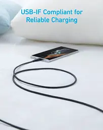 Кабель Anker 322 USB-A to USB-C - 0.9m Nylon Black teh0022025 - мініатюра 3