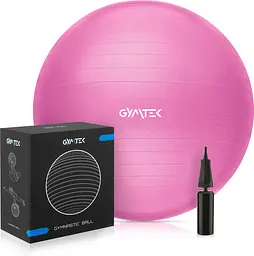 Фітбол Gymtek Queenfit 65см рожевий + насос