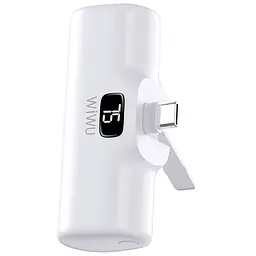 Портативний ЗП Power Bank WIWU Wi-P017-C Type-C 5000 mAh White - мініатюра 5