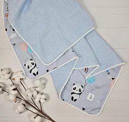 Набір плед з гризунецем a.l.babybox Панда на кульках - мініатюра 2
