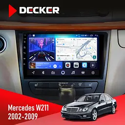 Штатна магнітола Mercedes-Benz E-Class (W211) 2002-2009 Decker D9-006 4x64, 4G Decker (НФ-00003719)