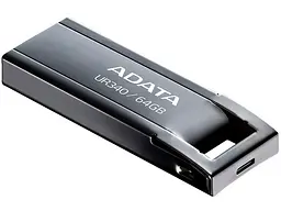 USB флеш накопичувач ADATA 64 GB UR340 Black USB 3.2 (AROY-UR340-64GBK) - мініатюра 2