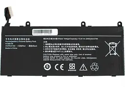 Акумулятор Xiaomi N15B01W (Mi Gaming 15.6) 15.4V 2400 mAh 37Wh Black