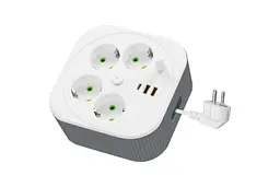 Мережевий подовжувач-фільтр A107/PNS-05 білий 4 м з LED-індикатором, 4 розетками 220V, 2 USB і PD Type-C - мініатюра 2