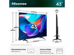 Телевізор Hisense 43A6S - мініатюра 3