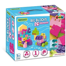 Конструктор "Big Blocks" Wader 41590 Рожевий (5900694415904)