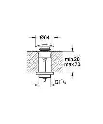 Зливна гарнітура Grohe із функцією закриття-відкриття (29510KF0) - мініатюра 3