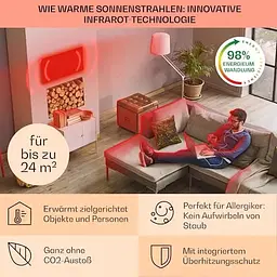 Інфрачервоний обігрівач Klarstein Wonderwall Air 120 (10034235) - мініатюра 9