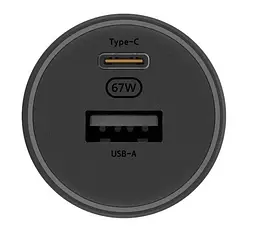 Автомобільний зарядний адаптер Xiaomi 67W Car Charger USB and Type-C (BHR6814GL) - мініатюра 2