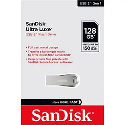 USB флеш накопичувач SanDisk 128GB Ultra Luxe USB 3.1 (SDCZ74-128G-G46) - мініатюра 5