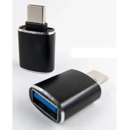 Перехідник OTG USB 2.0 AF to USB-C black Dengos (ADP-018) - миниатюра 2