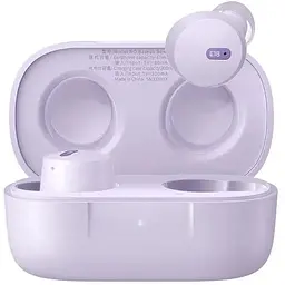 Бездротові навушники Baseus Bowie E18 True Wireless Earphones, IPX4, ENC, BT5.3, 40 mAh, 300 mAh, 7.5 h, Purple A00023800533-00