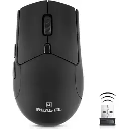 Комп'ютерна мишка Real-El RM-460W Wireless/Bluetooth Black (EL123200048)