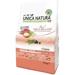 Сухий корм для собак Unica Natura Unico Maxi баранина з рисом та квасолею 12 кг