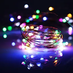 Гірлянда нитка Роса від USB, 50м, 500LED МУЛЬТИК / Світлодіодна новорічна гірлянда - мініатюра 3