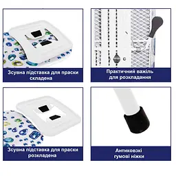 Дошка для прасування Casa Si Lady 122x38 White/Blue Laquer (CS93574R267) - мініатюра 7