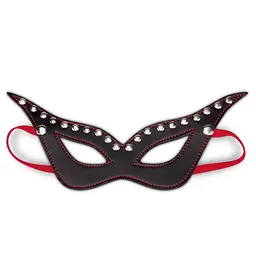Маска чорна Bondage Fetish Crafted Masquerade - мініатюра 4
