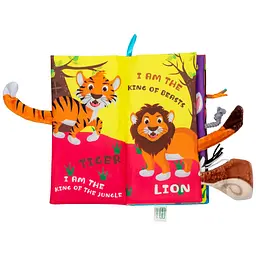 Текстильна іграшка-книжка Baby Team Хвостики (8725_дикі тварини) - мініатюра 4