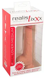 Реалістичний фалоімітатор з мошонкою Realistixxx Real Lover Medium тілесний