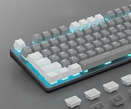 Клавіатура Aula F3287 Keycap KRGD Blue Switch UA White/Grey (6948391240688) [90997] - мініатюра 4