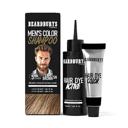 Шампунь камуфлюючий Beardburys Men's Color Shampoo Light Brown 5N світло-коричневий