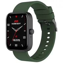 Smart Watch 2E Alpha SQ Music Edition 46mm black/green+ ремінець сірий UA - мініатюра 2