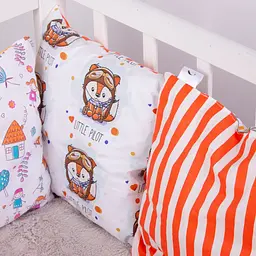 Подушки-борти MirSon Kids Time 18-200 Orange time оранжеві 12 шт. - мініатюра 5
