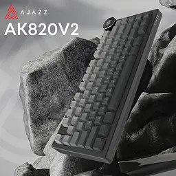 Клавіатура Ajazz AK820 V2 White Peach Switch Wireless/Bluetooth/USB UA Black/Gray (AK820-V2-WP-S-BG) - мініатюра 6