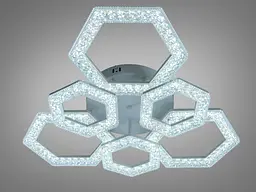 Стельовий LED-світильник Diasha 6653/3+3WH — 75 Вт, 62 см, пульт і диммер - мініатюра 3