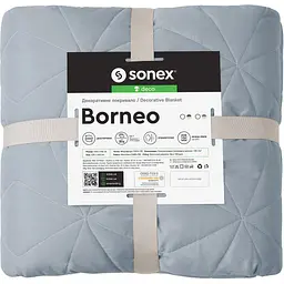 Декоративне покривало  Sonex Borneo 220х240 см сіре з бежевим(SO102401) - мініатюра 10