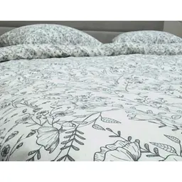 Підковдра Ecotton фланель White/ Black 180х215 см білий з принтом (25543) - мініатюра 6