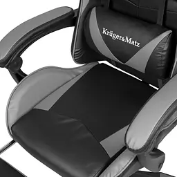 Крісло геймерське Kruger&Matz GX-150 з підставкою для ніг Black/Grey - мініатюра 8
