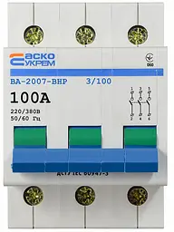 Вимикач‑роз’єднувач 3р 100А ВРН ВА‑2007 АСКО‑УКРЕМ (A0010070003) - мініатюра 2
