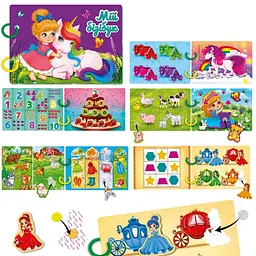 Дитяча розвиваюча книжечка "Бізі бук для дівчат" Vladi Toys VT1310-09, 54 елемента - мініатюра 2