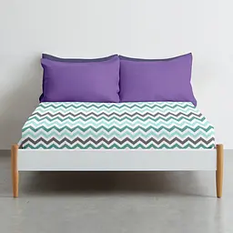 Простирадло на резинці Cosas Mint Zigzag 160х200х20 см (ZigMintGrey_160х200x20) - мініатюра 3