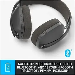 Бездротова гарнітура Logitech Zone Vibe 100 Wireless Graphite стерео (981-001213) - мініатюра 3
