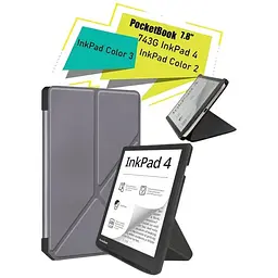 Обкладинка Ultra Slim Origami BeCover для PocketBook 743G InkPad 4/InkPad Color 2/InkPad Color 3 (7.8") Gray (713087) - мініатюра 2