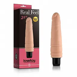 Вібратор Lovetoy Real Feel Cyberskin Vibrator Flesh 7, 5, 20 см тілесний