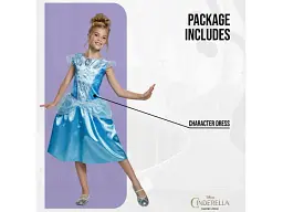 Карнавальний костюм сукня Попелюшки Disguise Disney Princess Cinderella Classic XS 3–4 роки блакитний (SKU-293) - мініатюра 6