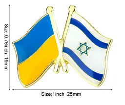 Подвійний значок-пін «Україна – Ізраїль» 25 × 19 мм (00095) - мініатюра 2