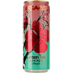 Холодный чай AriZona Green Tea with Peach and Honey 0.33 л