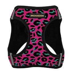 Шлея для собак Bronzedog Sport Vest Леопард M 24х18х3 см розова - мініатюра 2
