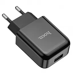 Мережевий зарядний пристрій Hoco N2 Vigour single port charger 1 USB, 2,1 A Black