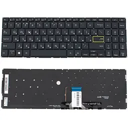 Клавіатура для ноутбука ASUS (X521 series) rus чорний без фрейма підсвічування клавіш