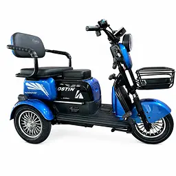 Електричний Трицикл Corso Ostin (1000W, 72V, 23Ah) + 1 Ящик Акумулятор, Гідравличні гальма Електробайк Скутер Синій